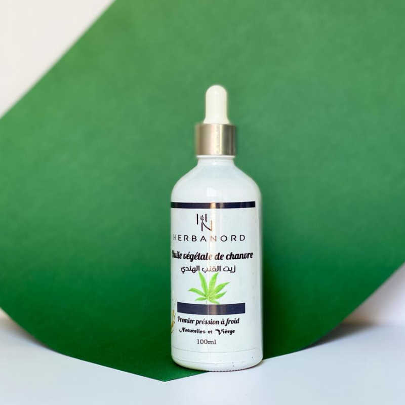 🌱 Huile de Chanvre Cosmétique – Équilibrante et Réparatrice