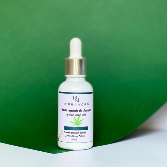 🌱 Huile de Chanvre Cosmétique – Équilibrante et Réparatrice