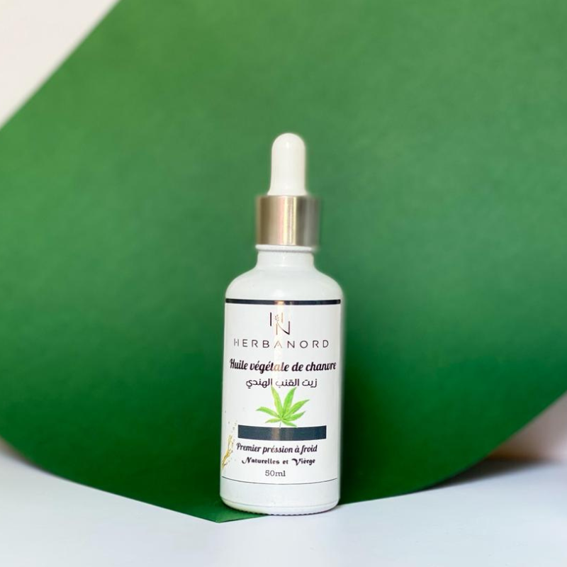 🌱 Huile de Chanvre Cosmétique – Équilibrante et Réparatrice