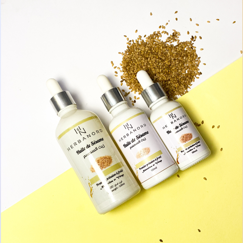 Huile de Sésame Cosmétique - 100% Pure et Pressée à Froid