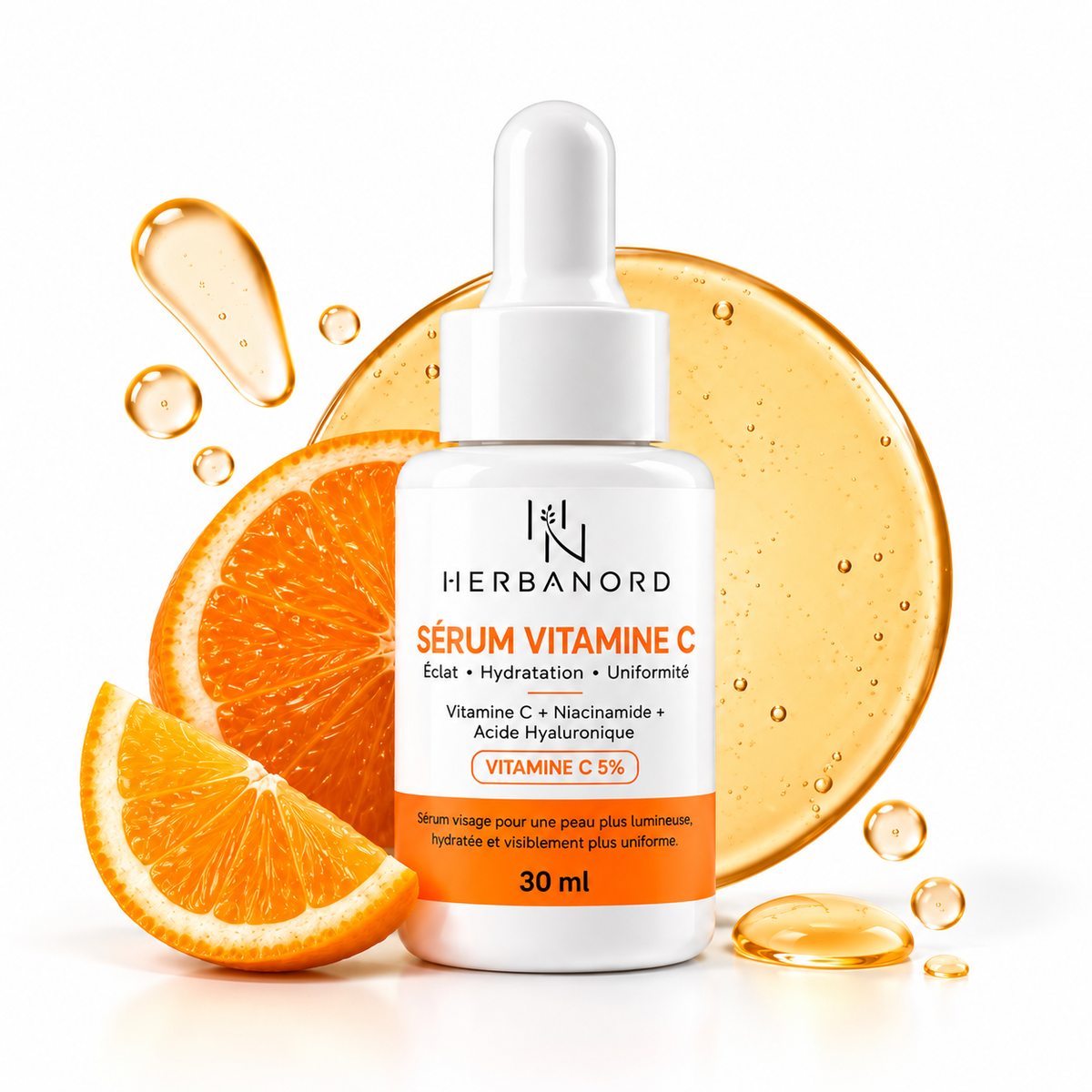 Sérum Vitamine C 5% + Niacinamide + Acide Hyaluronique