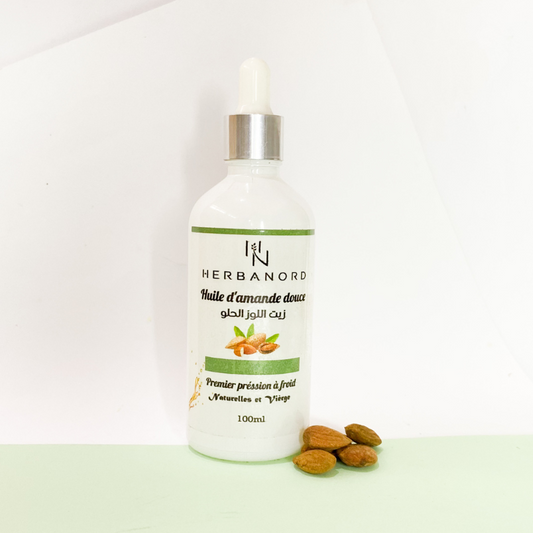 Huile d’Amande Douce Pressée à Froid – 100 % Pure et Naturelle