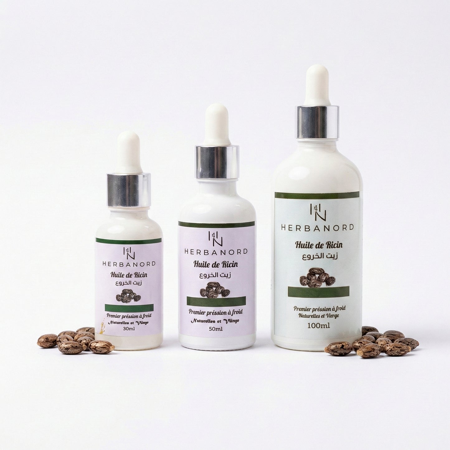 🌰 Huile de Ricin Cosmétique – Pression à Froid