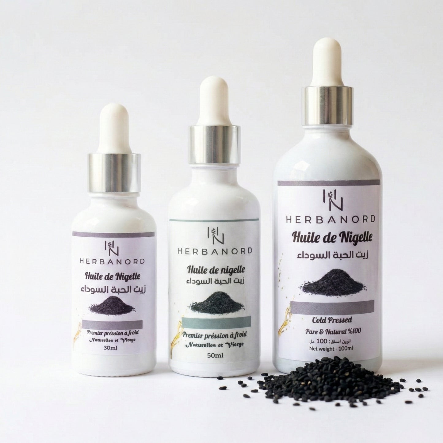 Huile de Nigelle Cosmétique – Pression à Froid