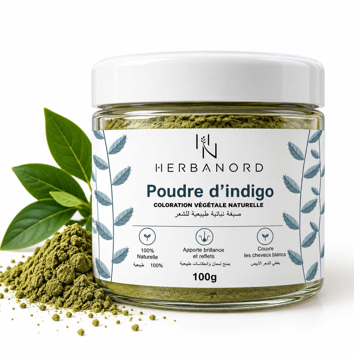 Poudre d'indigo 100 % pure et naturelle