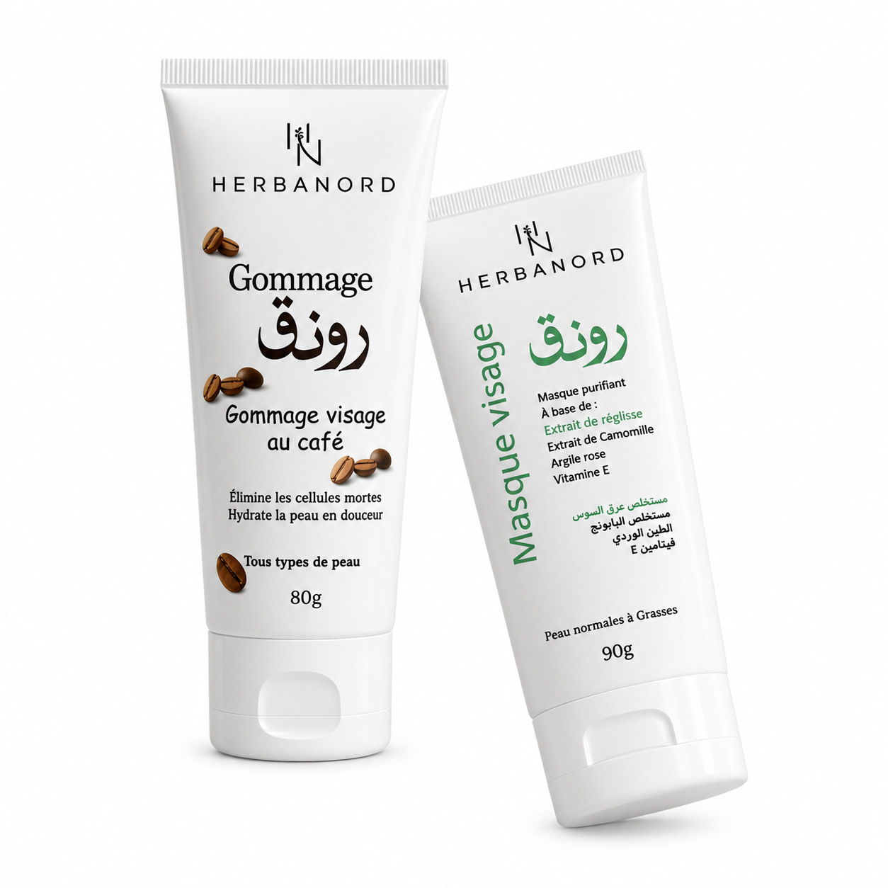 Duo Visage purifiant  — Gommage Café & Masque réglisse