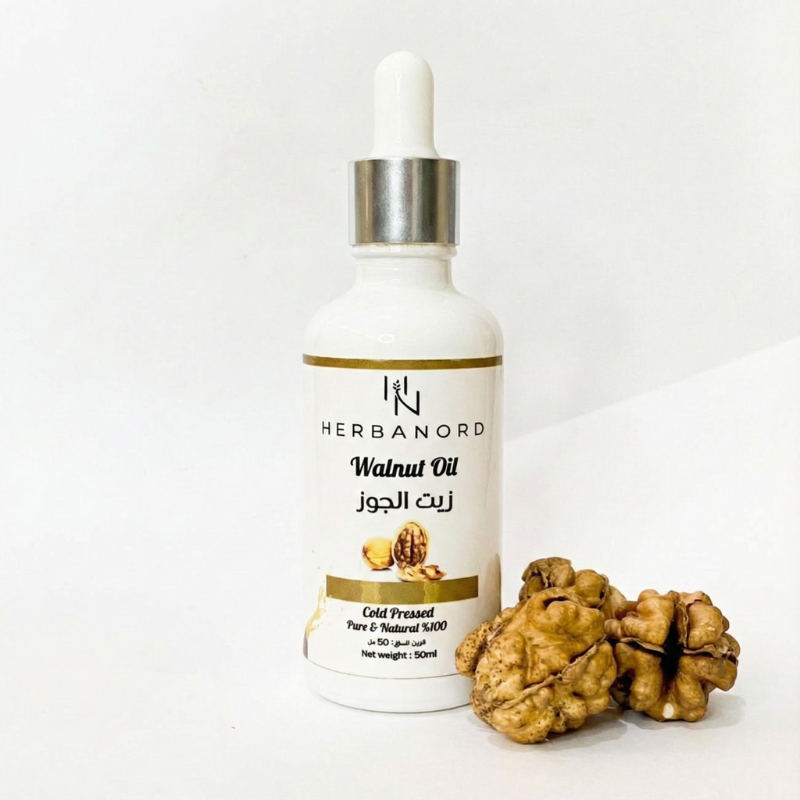 Huile de noix cosmétique pressée à froid – soin naturel pour la peau et les cheveux