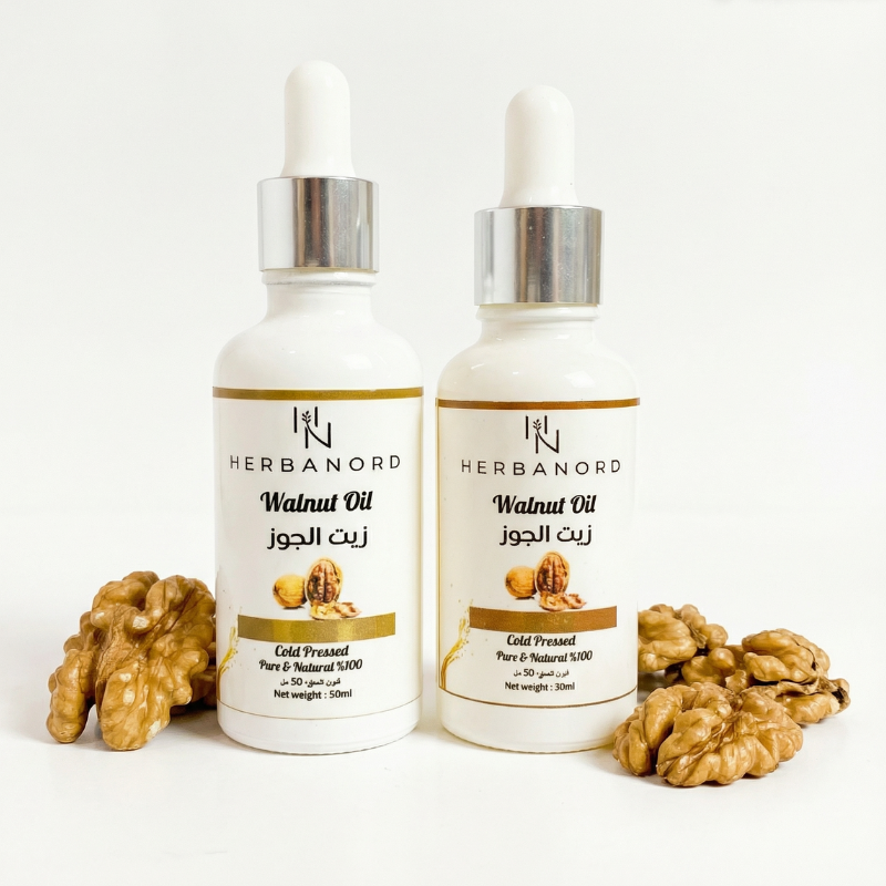 Huile de noix cosmétique pressée à froid – soin naturel pour la peau et les cheveux