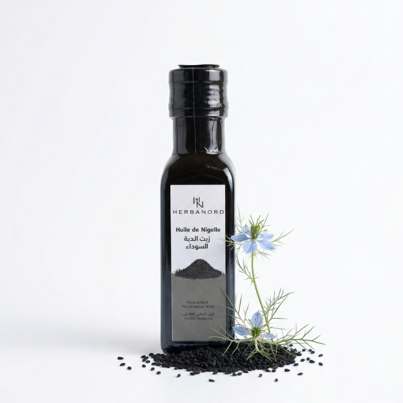 Huile de Nigelle Alimentaire – Trésor naturel pour la santé, 100 % pure et pressée à froid