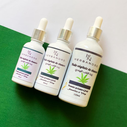 🌱 Huile de Chanvre Cosmétique – Équilibrante et Réparatrice
