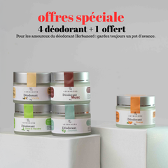 Pack 4 Déodorants Naturels + 1 Offert