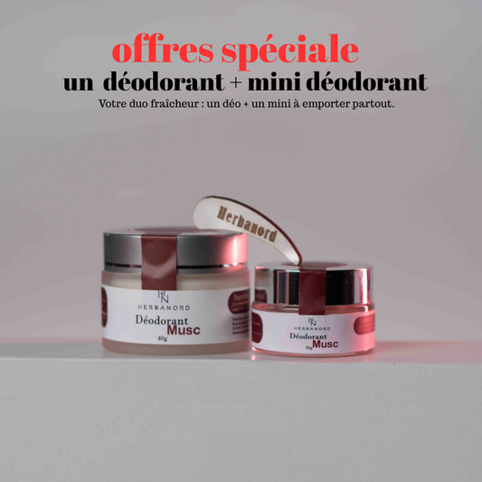 pack Duo Déodorant Naturel Herbanord / 40 g + Mini 20 g