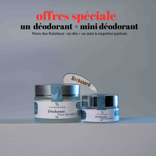 pack Duo Déodorant Naturel Herbanord / 40 g + Mini 20 g