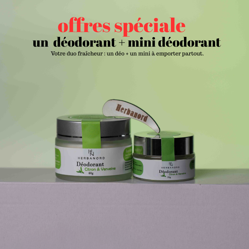 pack Duo Déodorant Naturel Herbanord / 40 g + Mini 20 g