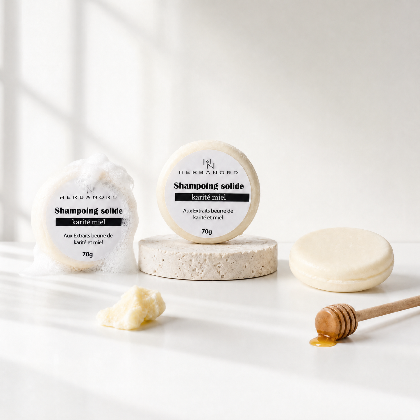 🧼 Shampoing Solide Naturel – Deux Formules Adaptées à Vos Cheveux