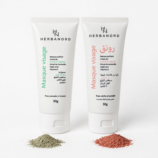 Masque Visage à l'Argile Naturelle – Purifiant ou Douceur, au Choix