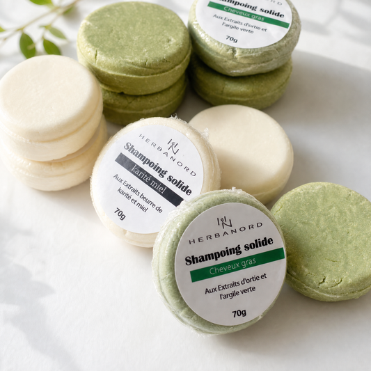 🧼 Shampoing Solide Naturel – Deux Formules Adaptées à Vos Cheveux