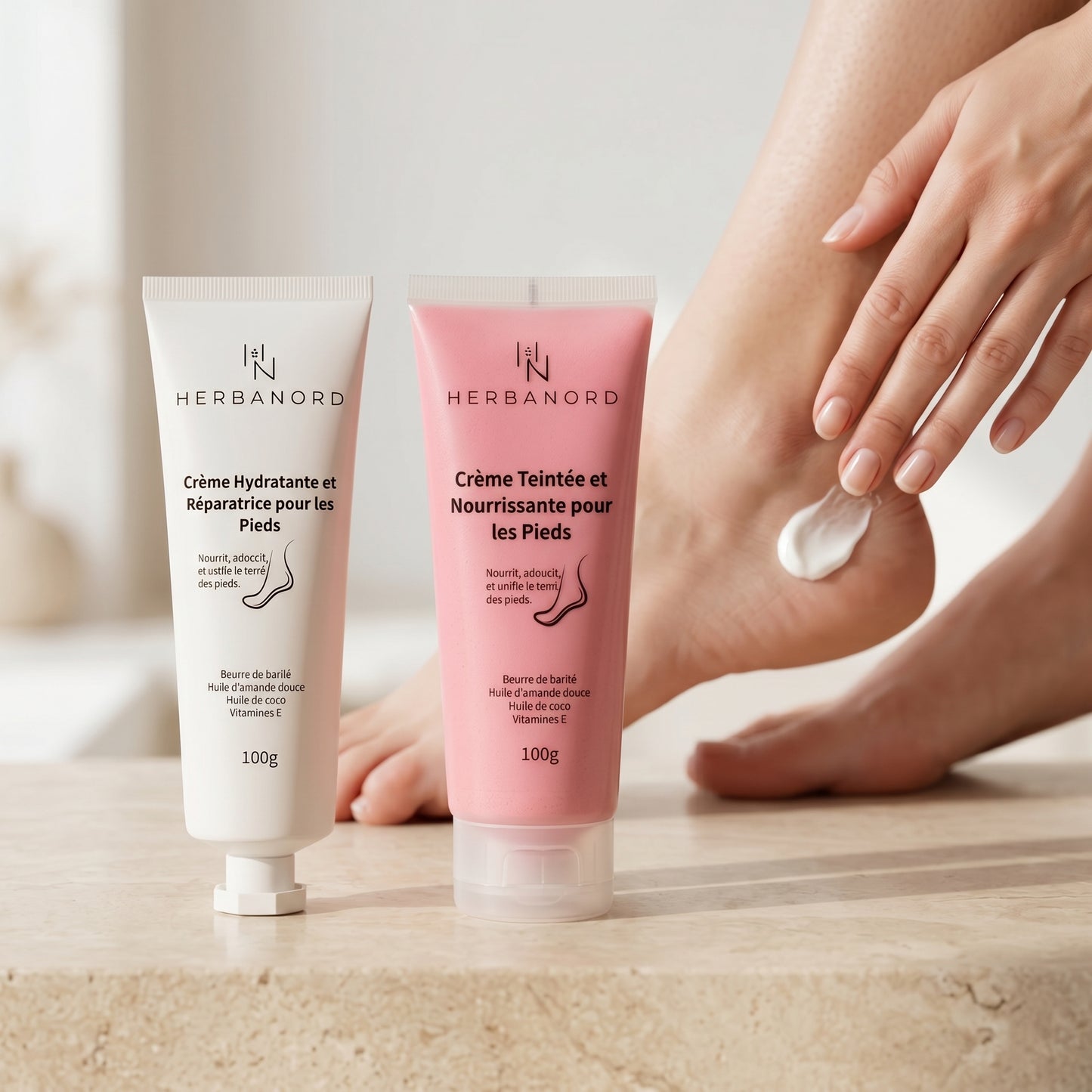 🦶 Crème Teintée &amp; Nourrissante pour les Pieds – “Pieds de Velours”